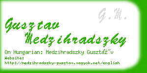 gusztav medzihradszky business card